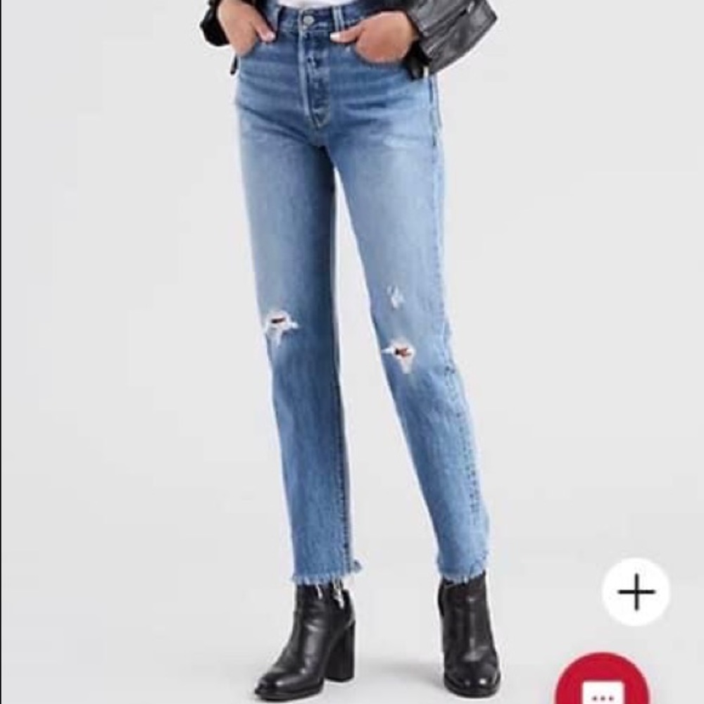 Levi’s 501 Original Straight Button Fly Distressed